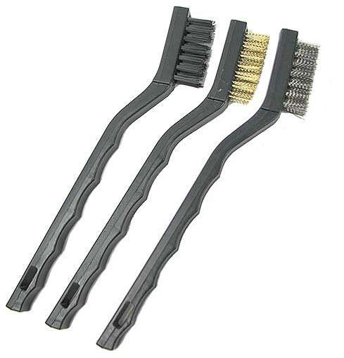 3 Piece 7" Brush Set With Plastic Handles