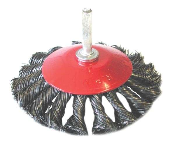 Bevel Brush - Knotted - With Shaft - 100Mm