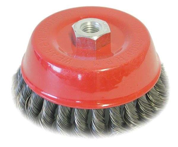 Cup Brush Knotted 125mm M14X2