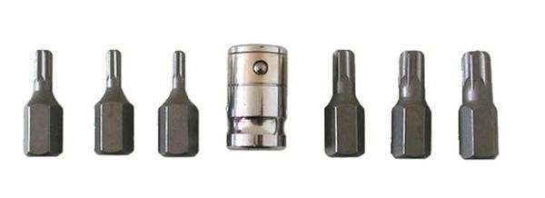 Coarse Spline Bit Set (1/2" Drive) - 7 Piece