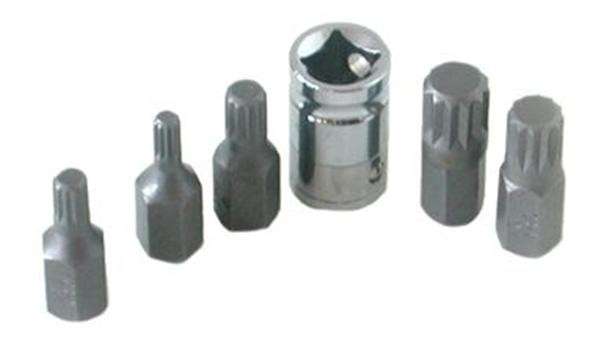 Fine Spline Bit Set (1/2" Drive) - 6 Piece