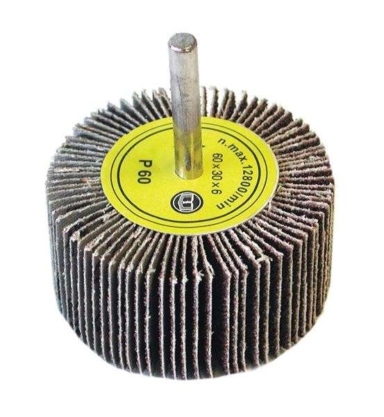 Flap Wheel with Shaft 60 Grit 60X30X6mm