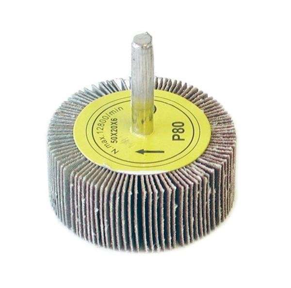 Flap Wheel with Shaft 80 Grit 50X20X6mm