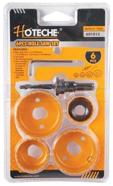 Hole Saw Set - 6 Piece