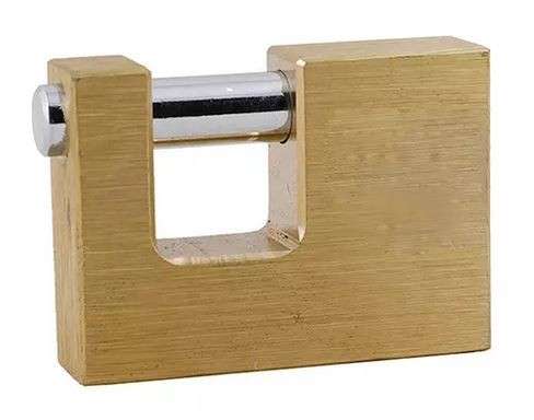 Rectangle Brass Pad Lock - 70mm x 18mm x 48mm
