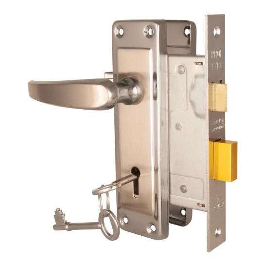 Steel Handle 2 Lever Lock Set - Ruby - Chrome Nickle
