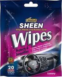 Shield Sheen Vinyl, Plastic and Rubber Care Wipes - Luxury