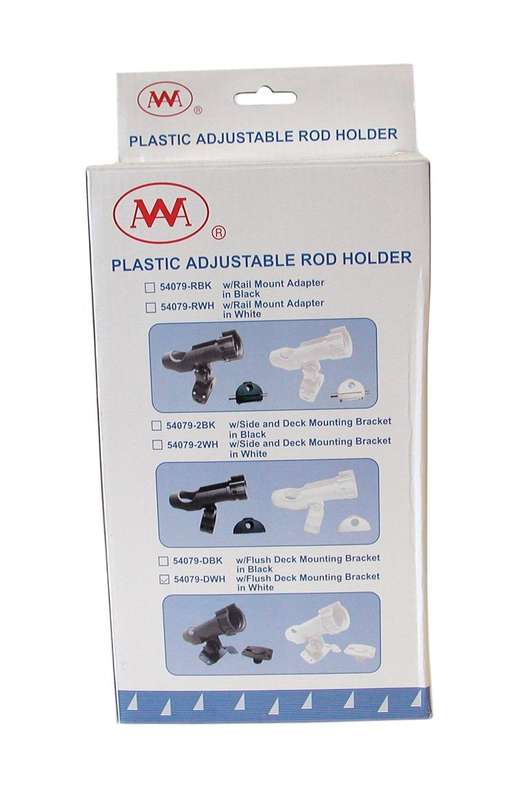 Rod Holder - Plastic with Flush Mount - White