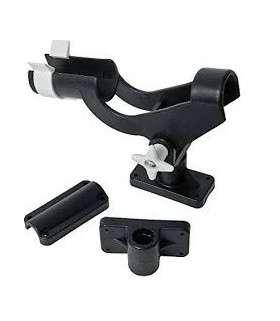 Rod Holder - Plastic - Rail Mount - Black