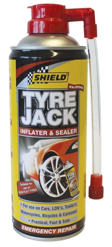 Shield Tyre Jack Emergency Tyre Inflator - 340ml