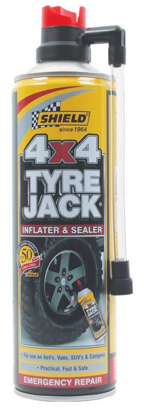 Shield Tyre Jack 4x4 Emergency Tyre Inflator - 500ml