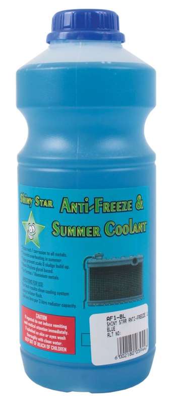 Shiny Star Anti-Freeze and Summer Coolant - Blue - 1 Litre