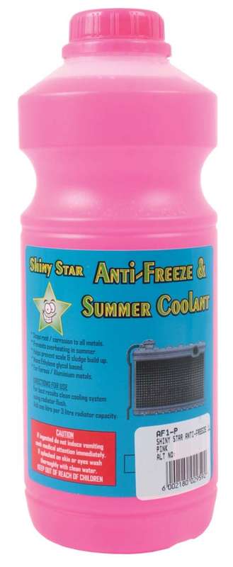 Shiny Star Anti-Freeze and Summer Coolant - Pink - 1 Litre