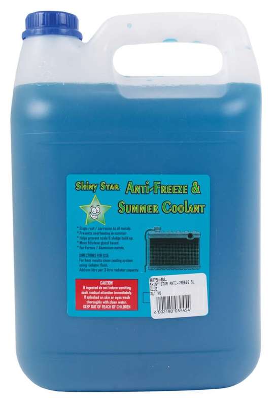 Shiny Star Anti-Freeze and Summer Coolant - Blue - 5 Litre