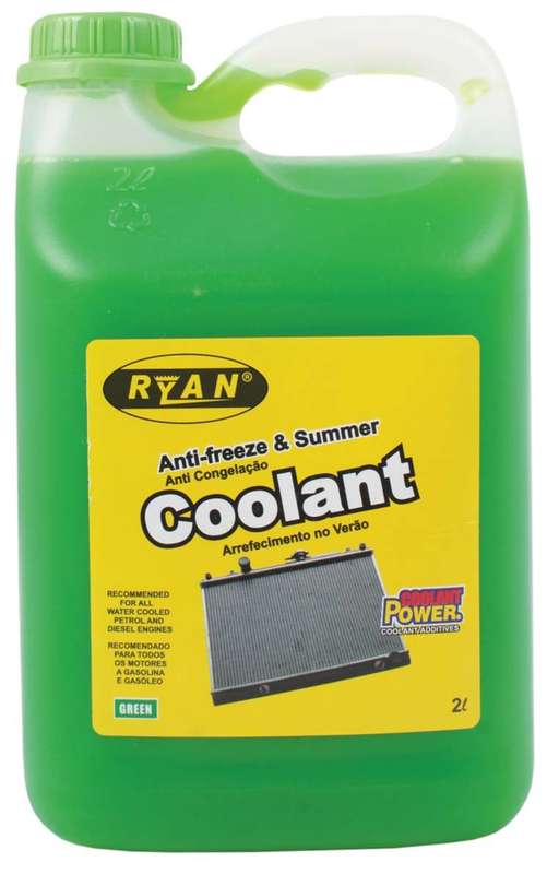 Ryan Anti-Freeze and Summer Coolant - Green - 2 Litre