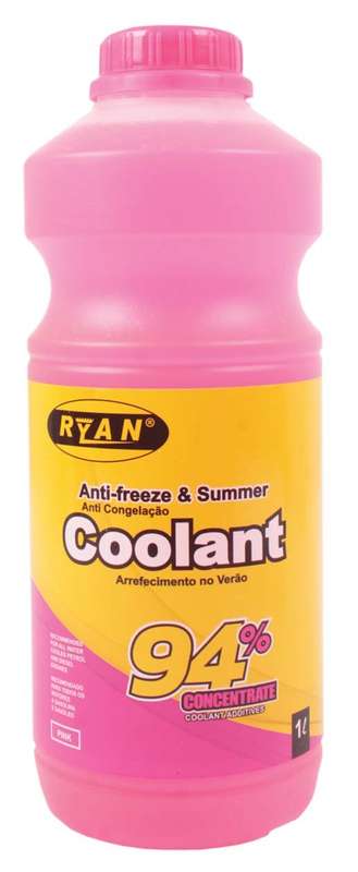 Ryan Anti-Freeze and Summer Coolant - 94% - Pink - 1 Litre