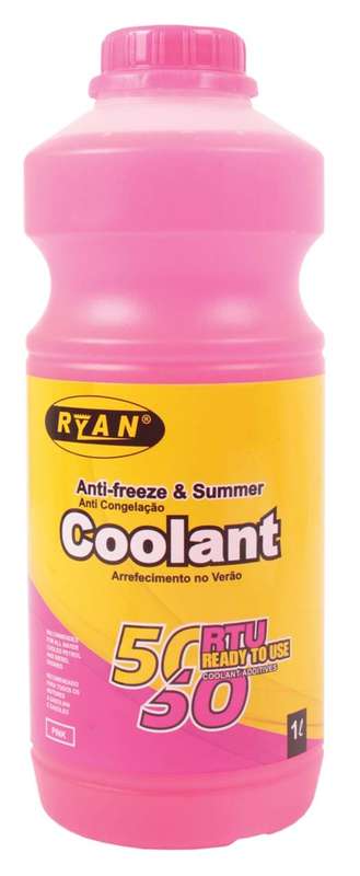 Ryan Anti-Freeze and Summer Coolant - RTU - Pink  - 1 Litre