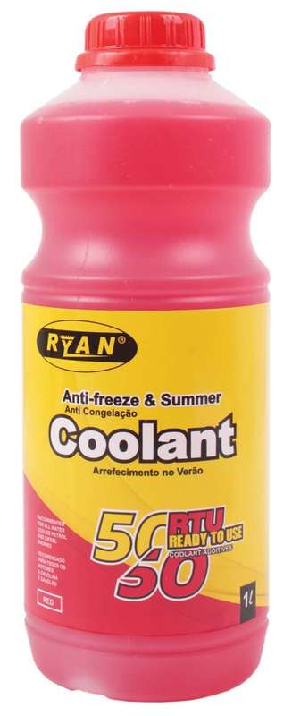 Ryan Anti-Freeze and Summer Coolant - RTU - Red - 1 Litre