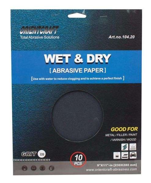 Water Paper  Grit Wp220(10) 230X280mm Sheet