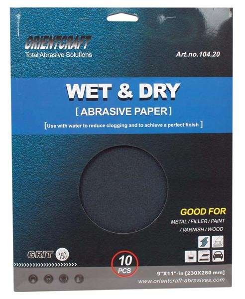 Water Paper Grit 150(10)230X280 Sheet