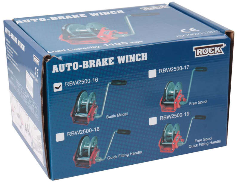 2500LB Hand Winch With Brake and Belt