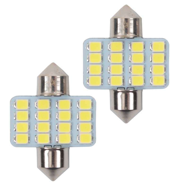 LED Globe 250A - 16SMD - 10mm x 31mm - 2 Piece