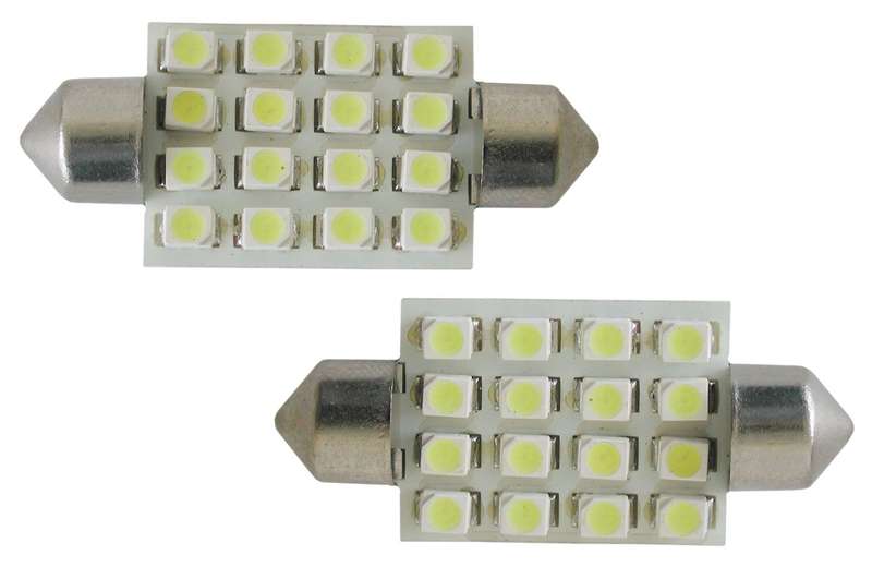 LED Globe 250A - 16SMD - 10mm x 31mm - 2 Piece