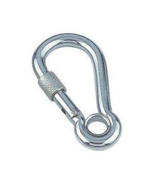 Snap Hook with Eyelet and Screw - 316SS - 8mm