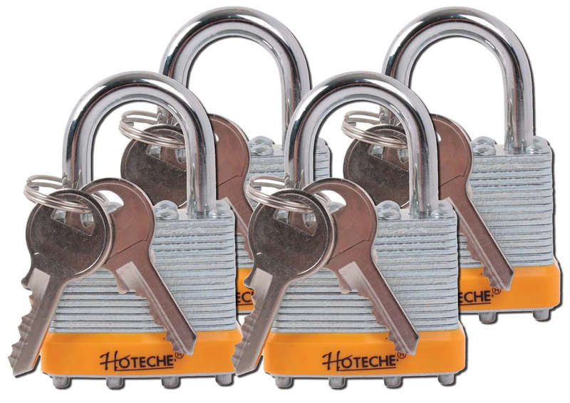 Laminated Pad Lock Set - 40mm - 4 Piece