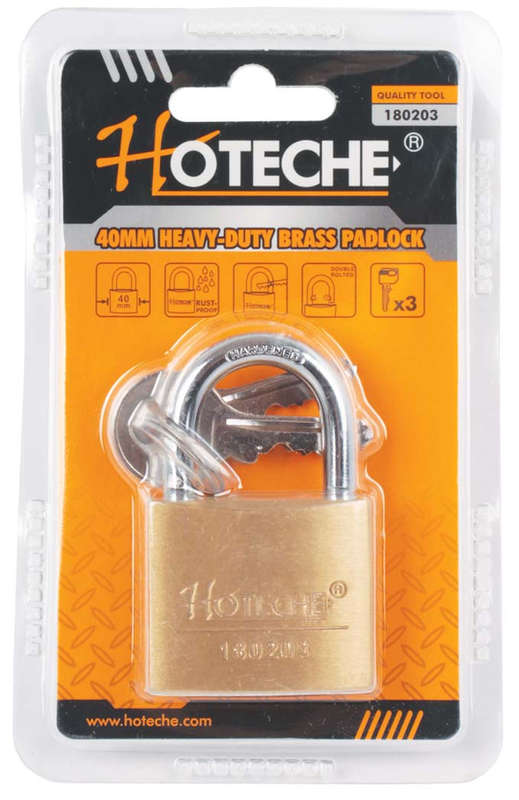 Brass Pad Lock - 40mm - 161g - Heavy Duty