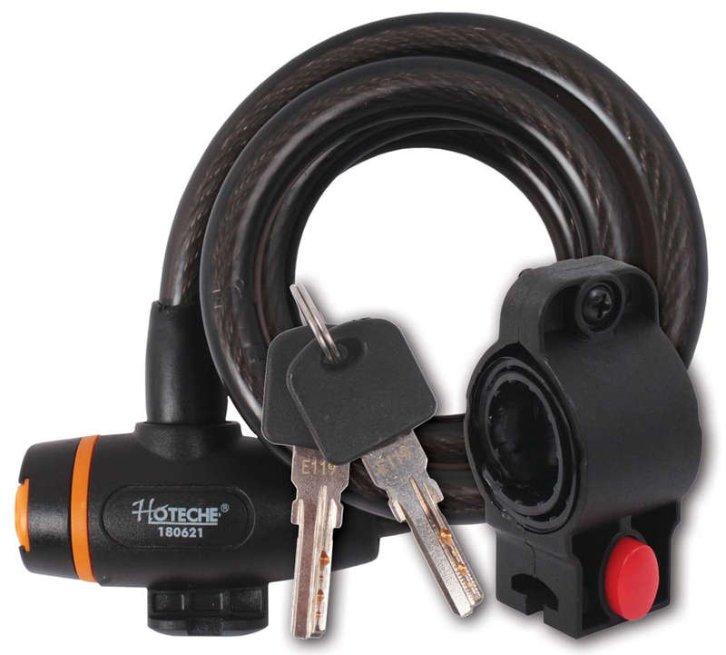Hoteche Spiral Bicycle Lock with Cable (10mm x 1m)