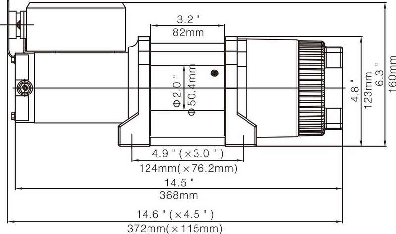 Runva 12 Volt - 3500lb (1588kg) - With Synthetic Rope
