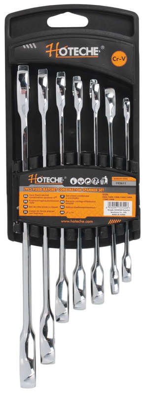 Fixed Ratchet Ring Spanner Set - 7 Piece