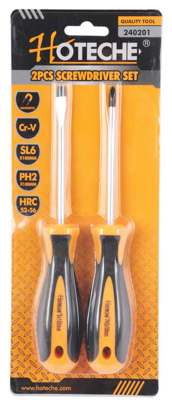 Screwdriver Set - 2 Piece - Flat + Phillips