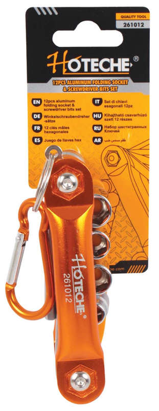 12 Piece Aluminium Folding Socket and Screwdriver Set