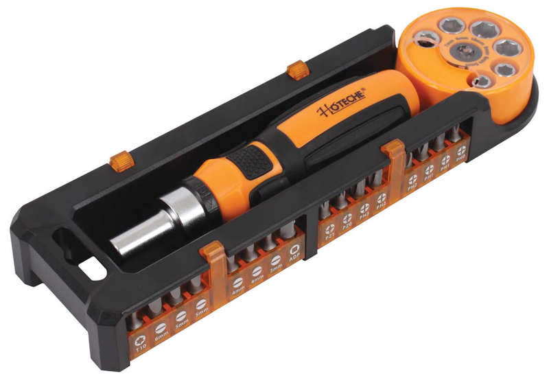 39 Piece Bit Set with Ratched Screwdriver