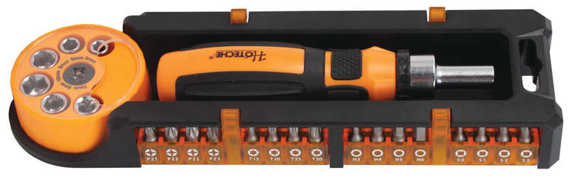39 Piece Bit Set with Ratched Screwdriver
