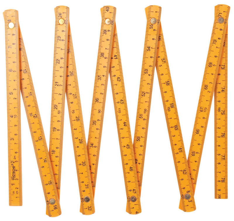 Folding Plastic Ruler - 10 Folds / 2 meters