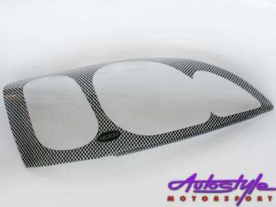 Opel Astra 95up Carbon Headlight Shields