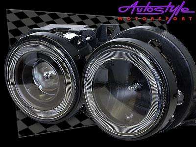 Angel Eye Headlights Smoked