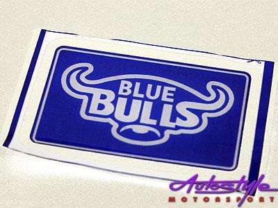 Bulls Blue and White Vinyl Sticker