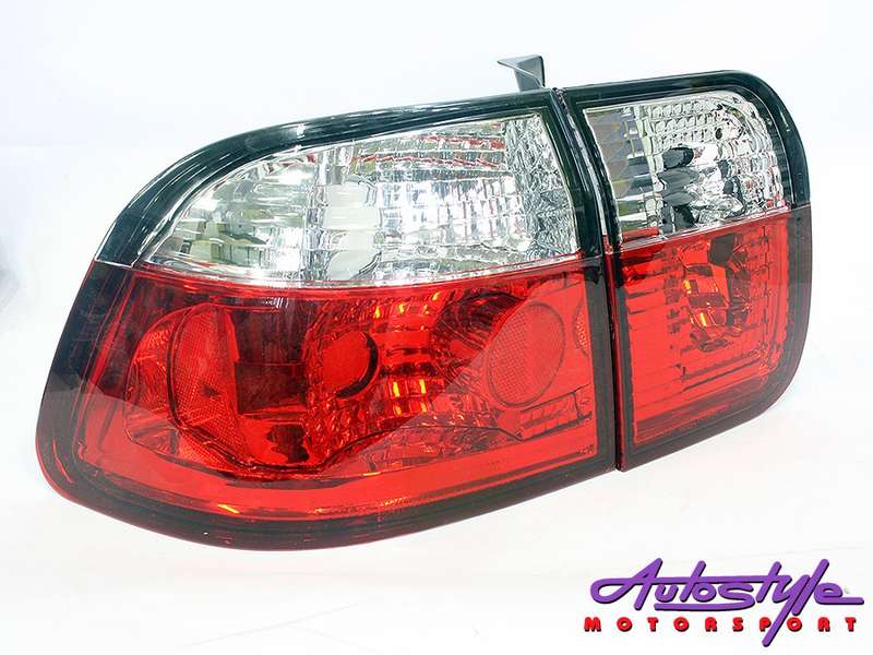 Honda Civic Sedan Semi-Clear Crystal Tailights