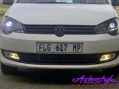 Vw Polo 05up DRL Smoke Headlamps