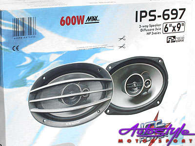 Ice Power IPS-697 600w 3 Way 6x9 Speakers - ICE Power