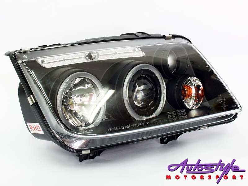 VW Jetta Mk4 Smoke Angel Eye Headlights (pair)