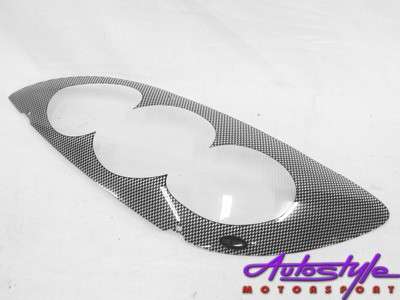 Carbon Look Headlight Guard To Fit Mazda 3 2004+
