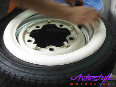 White Wall "Port-a-Wall"  Panels for 14" Tyres