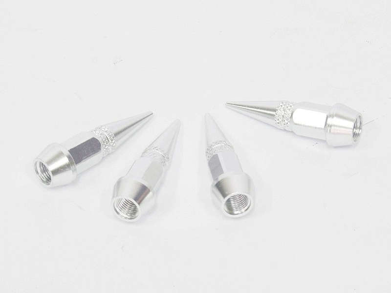 Decorative Spikes Valve Caps (silver)