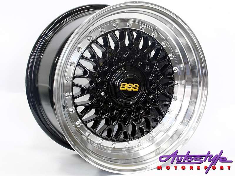 15" BSS 4/100 & 4/108 Narrow & Wide Black Wheels