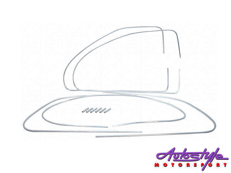 VW Beetle 58-64 Window Trim Set with Clips
